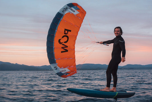 FOILRIDERS Shop Gutschein featuring a design with a 100€ value for water sports enthusiasts.
